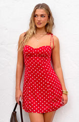 Penny Lane Red Polka Dot Mini Dress