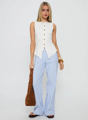 Longline Vest Top in White