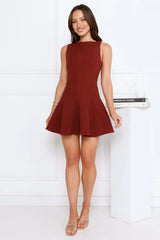 Greatness Girl Mini Dress Burgundy