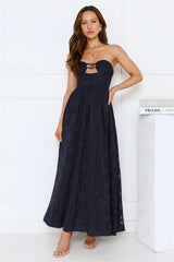 Diva Hour Strapless Maxi Dress Navy