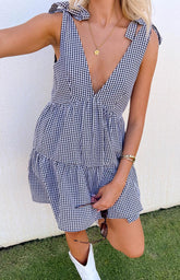 Angel Girl Black Gingham Mini Dress