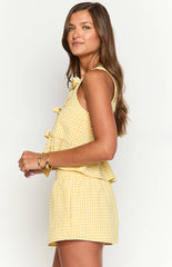 Baxter Yellow Gingham Shorts