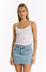 Mallorie White Beaded Top