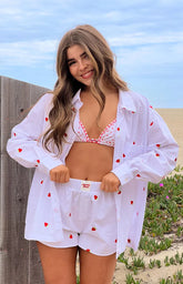 Brad White Strawberry Embroidered Boxer Shorts