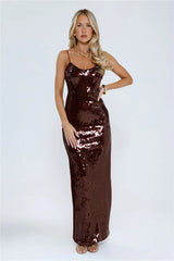 Sequin Statement Midi Dress Wine
