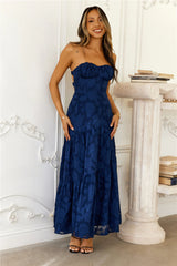 Fashion Revolution Strapless Maxi Dress Navy
