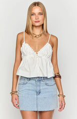 Sweet Pea White Tie Top