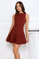 Greatness Girl Mini Dress Burgundy