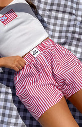 Brad Red Stripe Boxer Shorts
