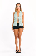 Hazel Green Sequin Knit Top