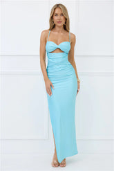 Meet The Queen Maxi Dress Aqua