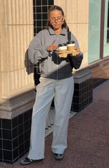 Benson Grey Puff Bomber Jacket