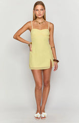 Mia Yellow Mini Dress