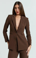 Single Breasted Chocolate Blazer