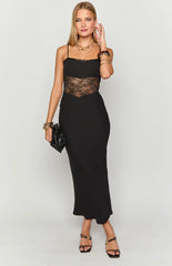 Sophee Black Lace Maxi Dress