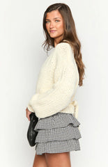 Verity Cream Knit Wrap Cardigan