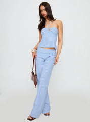 Sofea Halter Top Blue Stripe