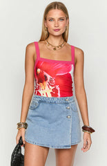 Shelby White Orchid Print Cami