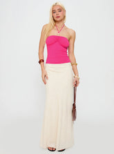 Hot Pink Hardware Detail Top