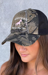 Camo Print Pony Club Trucker Cap