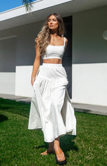 Cosmos Maxi Skirt White