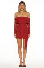 Paige Red Off The Shoulder Mini Dress
