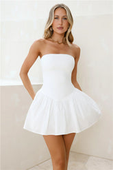 Perfection Strapless Mini Dress White