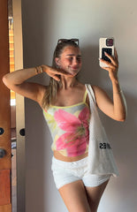 Hadley Yellow Floral Sequin Tank Top