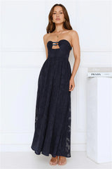 Diva Hour Strapless Maxi Dress Navy