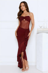Statement Nights Maxi Dress Burgundy