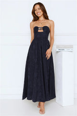 Diva Hour Strapless Maxi Dress Navy