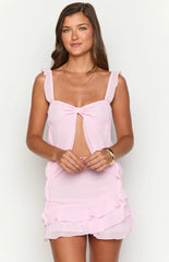 Caspian Pink Chiffon Top