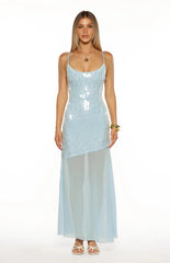 Belinda Light Blue Sequin Maxi Dress