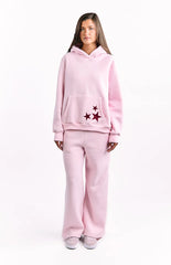 Beginning Pink Burgundy Star Hoodie