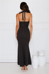 Flickers Of Fantasy Halter Maxi Dress Black