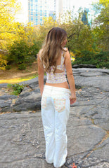 Louis Purple Floral Corset Top