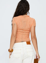 Padra Short Sleeve Top Orange