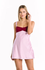 Morgan Pink Contrast Party Mini Dress