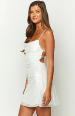 Come And Get It White Sequin Party Dress