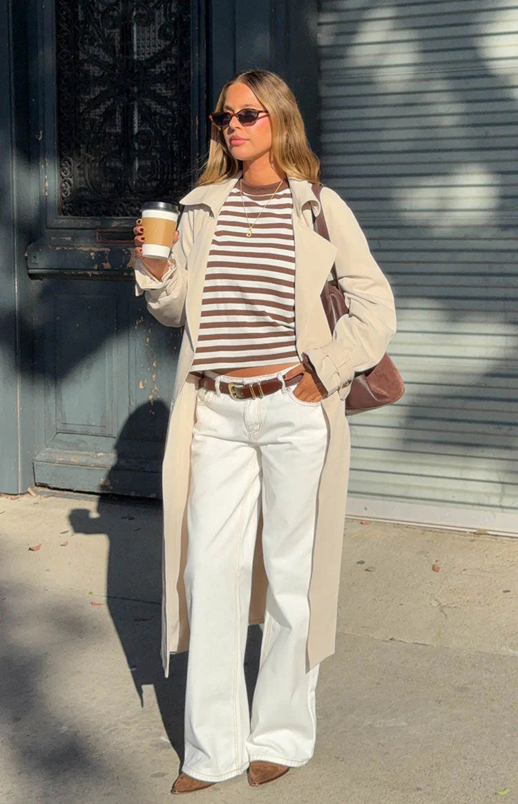 Orla Cream Belted Trench Coat