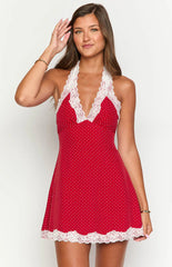Cassidy Red Polka Dot Mini Dress