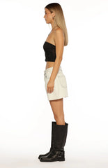 Stay Black Strapless Mesh Corset Top