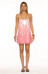 Sansone Pink Ombre Sequin Mini Dress