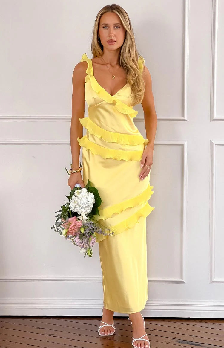 Evan Yellow Maxi Dress