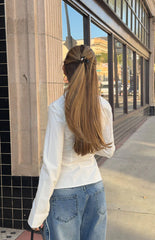 Posey Mid Wash Contrast Seam Wide Leg Jeans