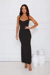 Flickers Of Fantasy Halter Maxi Dress Black