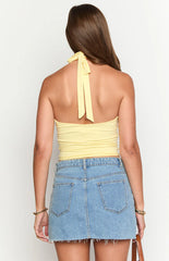 Amora Yellow Crop Top