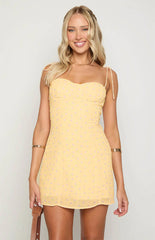 Penny Lane Yellow Floral Mini Dress