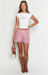 Brad Red Stripe Boxer Shorts