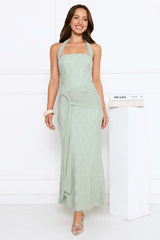Kissed By Stars Halter Maxi Dress Green